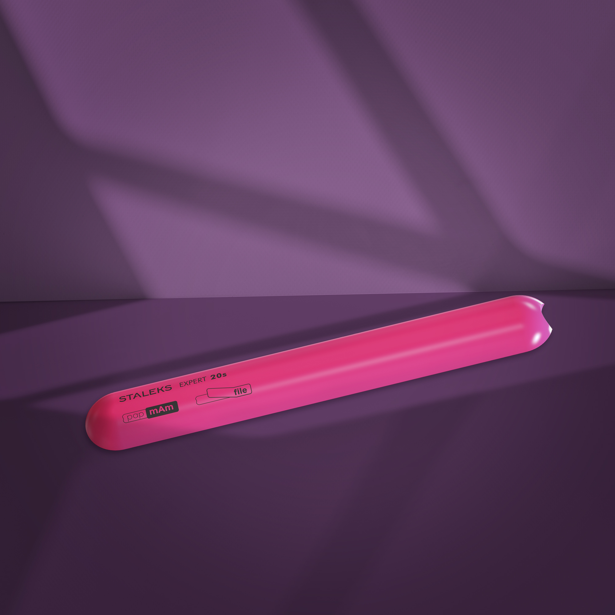 Straight beveled plastic base for nail file EXPERT 20s (130 mm