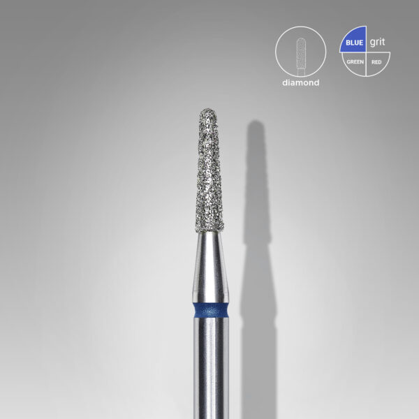 Diamond nail drill bit frustum blue EXPERT head diameter 1,8 mm / working part 8 mm