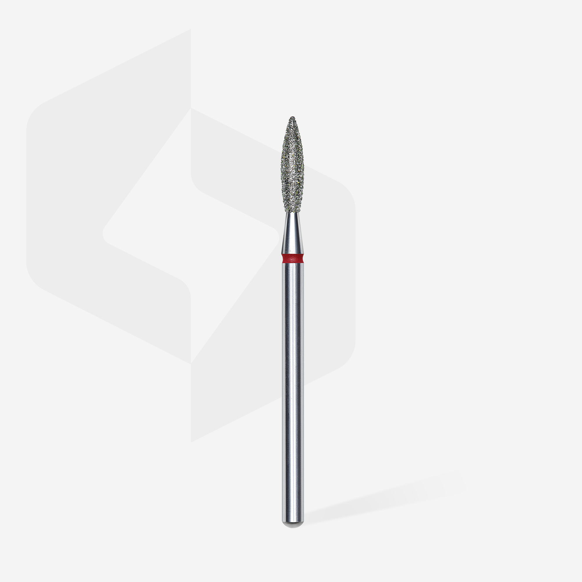 Diamond nail drill bit flame red EXPERT head diameter 2,3 mm