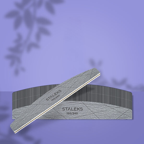 STALEKS SMART 40 Минеральная пилка для ногтей полумесяц, 150/240 грит (25 шт)