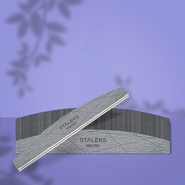 STALEKS SMART 40 Минеральная пилка для ногтей полумесяц, 150/150 грит (25 шт)