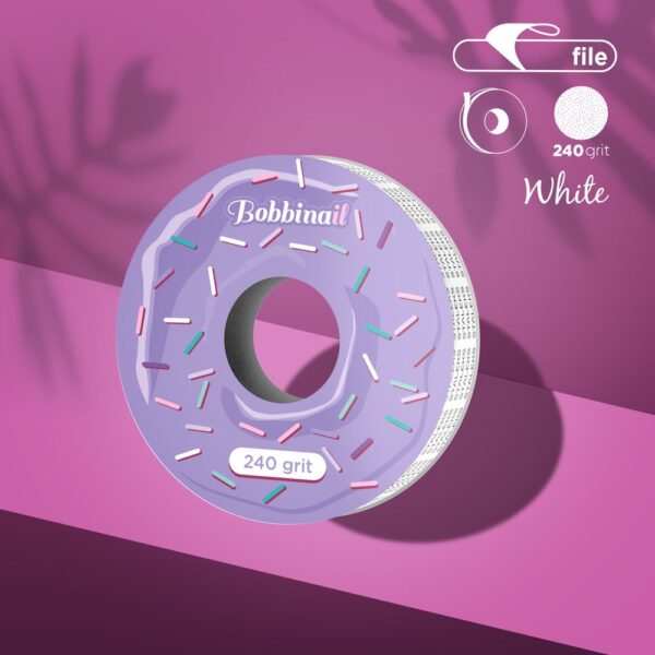 Disposable white abrasive tape EXPERT 240 grit for the plastic case