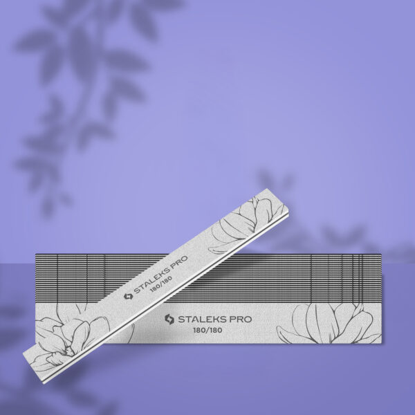 STALEKS Straight mineral nail file EXPERT 20 180/180 grit (25 pcs)