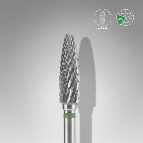 Фреза твердосплавна кукурудза зелена EXPERT діаметр 4 мм / робоча частина 14 мм
