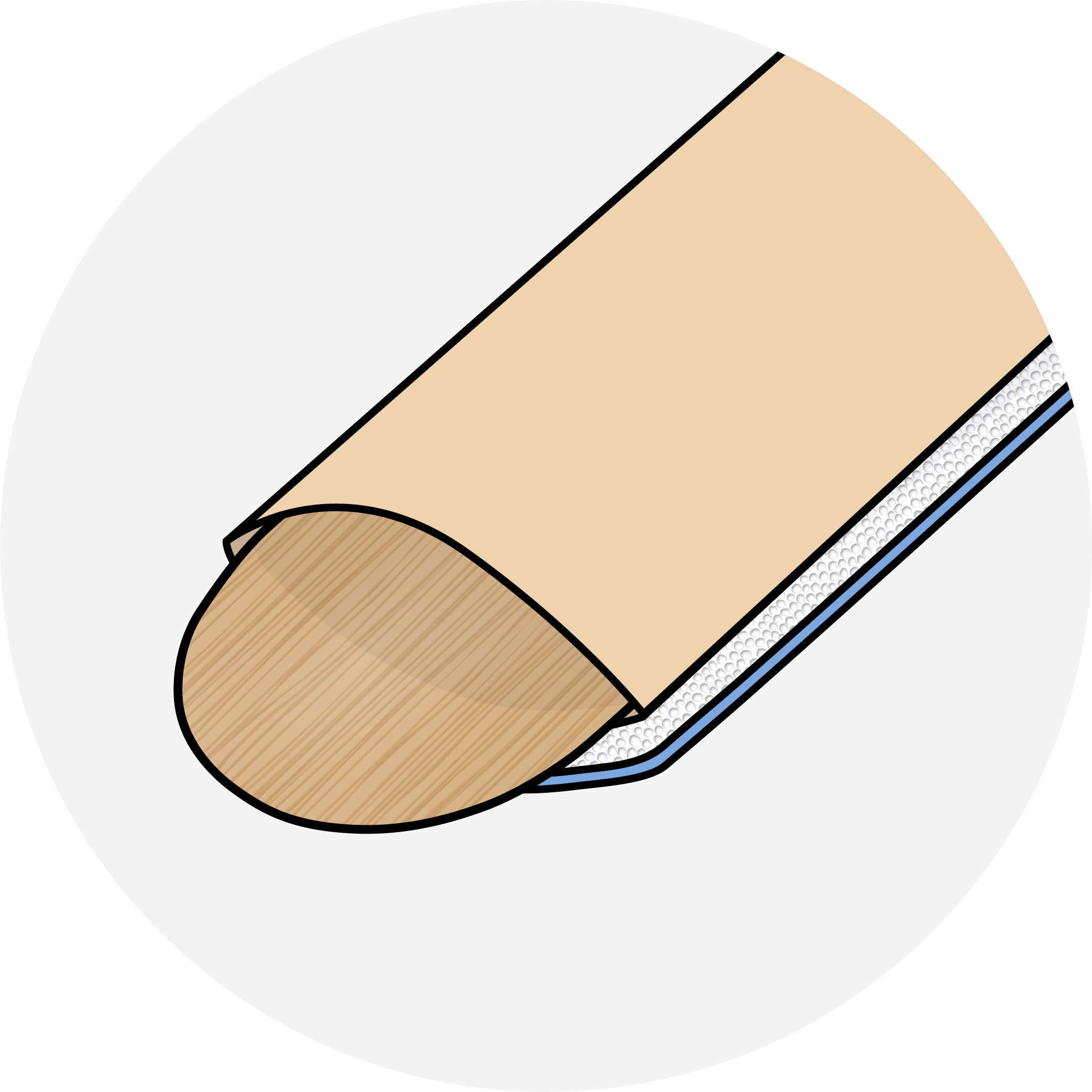 Disposable papmAm files on bases (with foam layer)