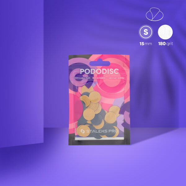 Refil descartável para disco de pedicure Pododisc Staleks Pro S, grão 180 (50 un.)