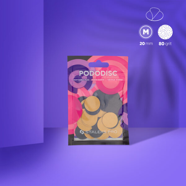 Refil descartável para disco de pedicure Pododisc Staleks Pro M, grão 80 (50 un.)