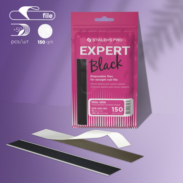Refil descartável para lixa reta fina Staleks Pro Expert 22E, grão 150 (50 un.)