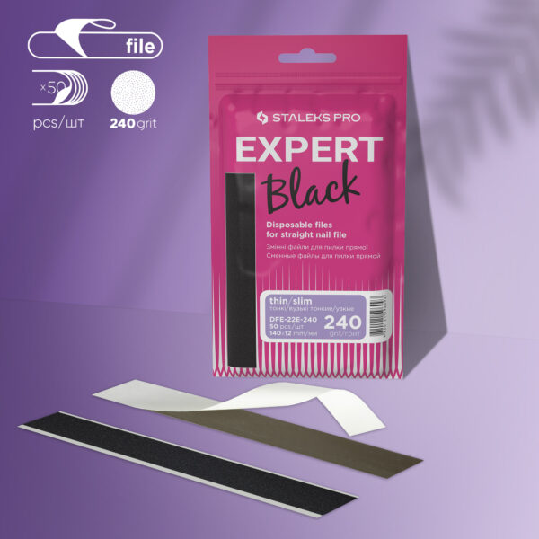 Refil descartável para lixa reta fina Staleks Pro Expert 22E, grão 240 (50 un.)