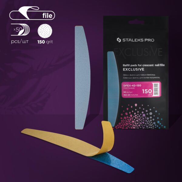 Refil descartável para lixa em forma de meia-lua Staleks Pro Exclusive 42, grão 150 (50 un.)
